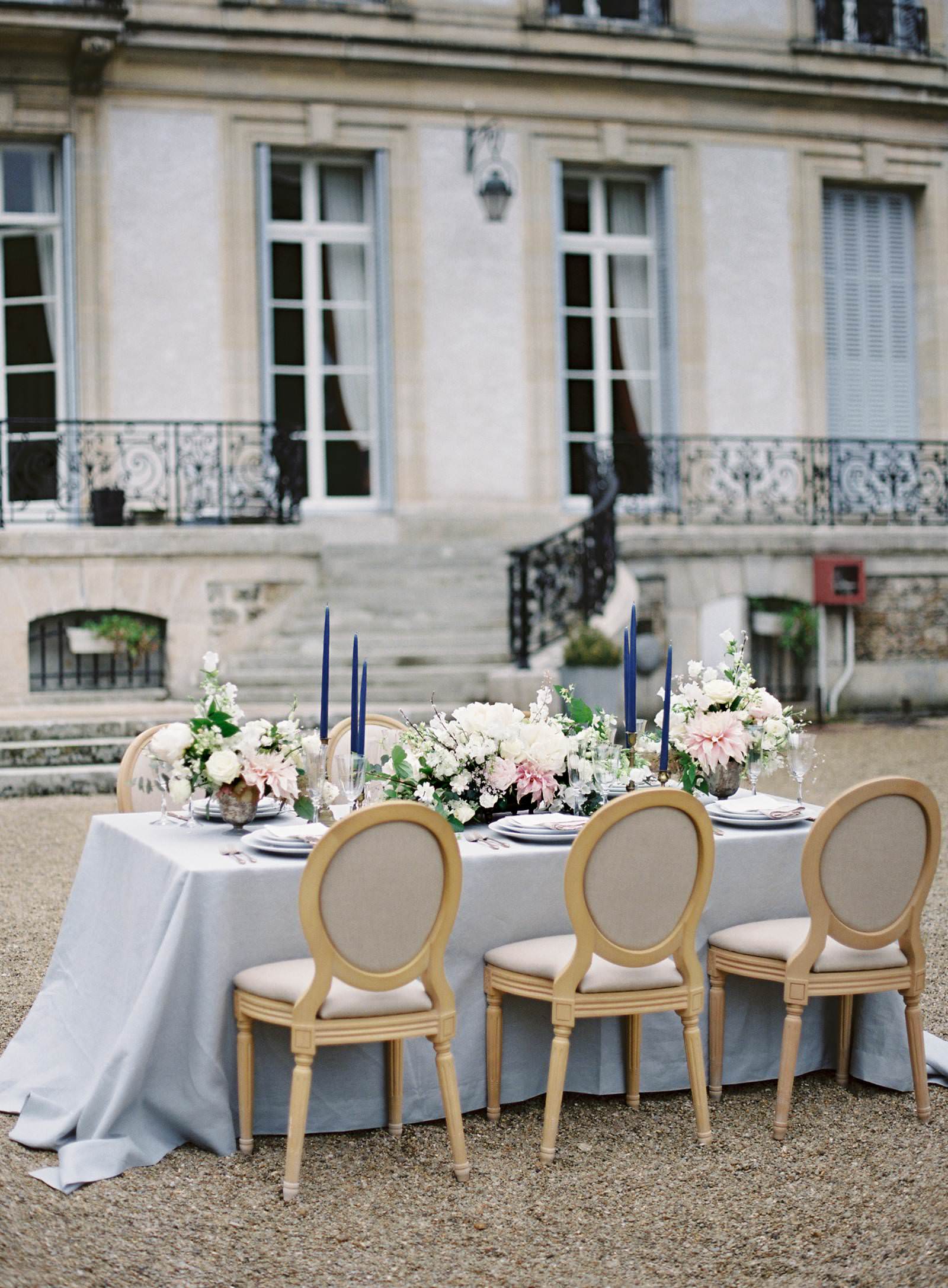 chateau de santeny wedding reception- designs by hemingway
