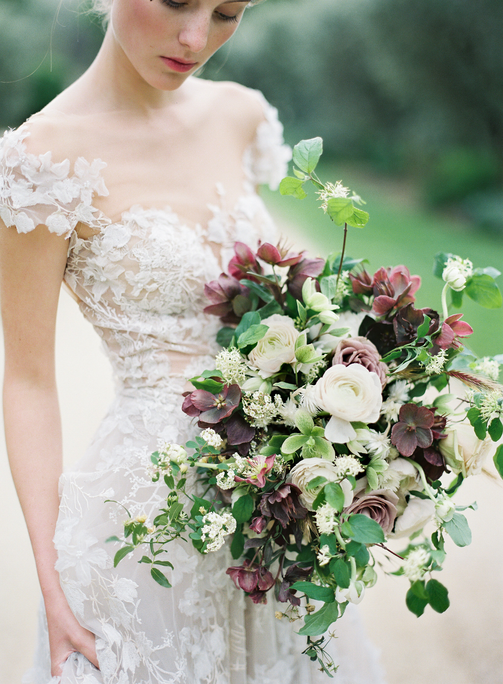 designs by hemingway - hellebore bridal bouquet