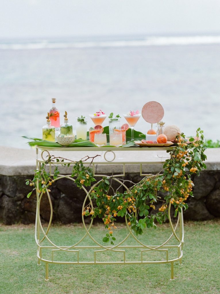 Wedding Cocktail crafted bar drinks in Hawaii