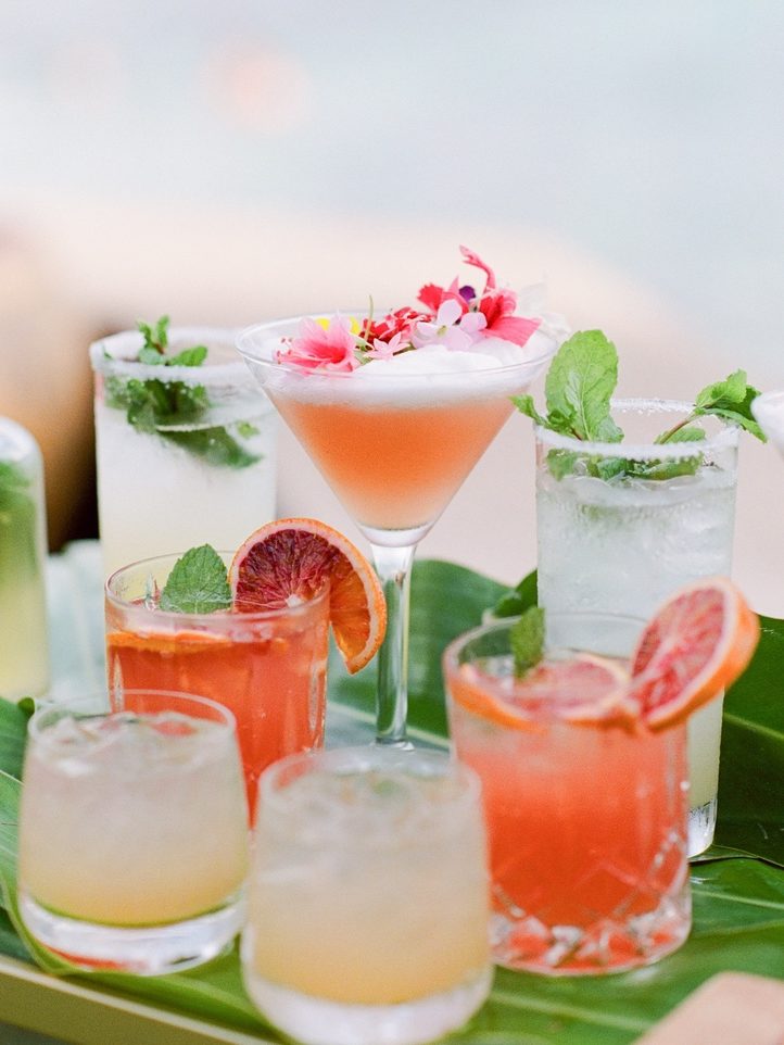 crafted tropical wedding cocktails